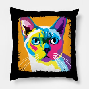 Singapura Cat Pop Art - Cat Lover Gift Pillow