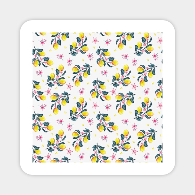 Fresh Summer Lemons Branches Magnet by Farissa