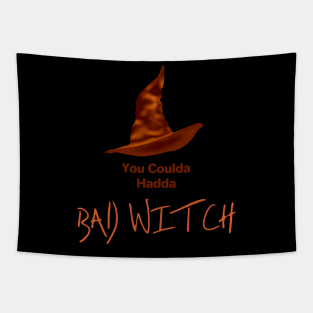 Coulda Hadda Bad Witch Full Orange Tapestry