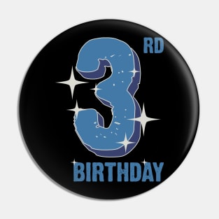 3rd Birthday for boys Pin