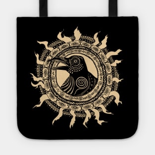 Crow totem sepia Tote