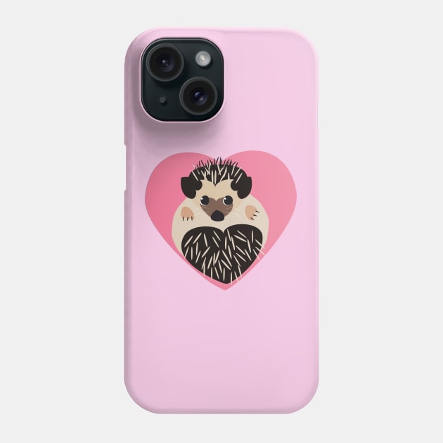 Hedgehog Love Heart Phone Case by so_celia