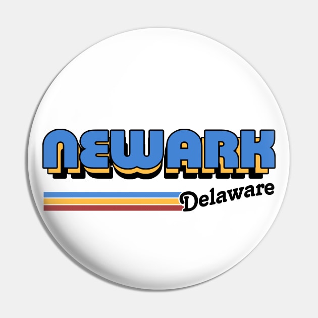 Newark, Delaware / / Retro Style Design Pin by DankFutura