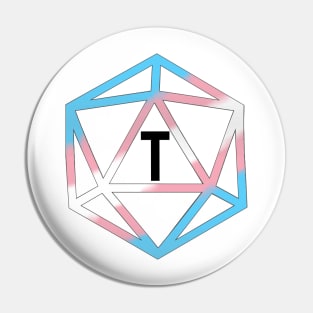 Trans Pride Flag Dice Pin