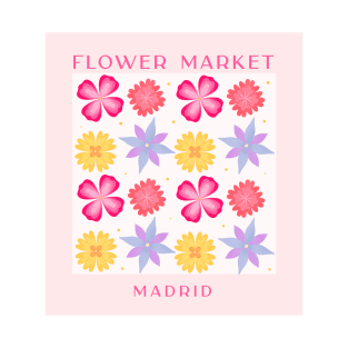 Flower Market Illustration T-Shirt