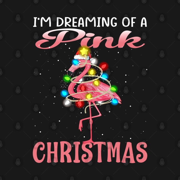 Flamingo Christmas I'm Dreaming Of A Pink Christmas by intelus