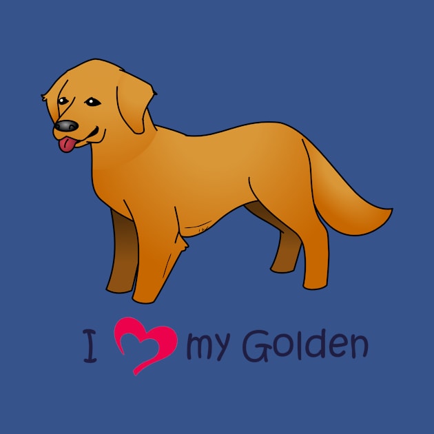 I <3 my Golden by Ashkerdoodles