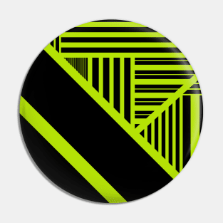 Triangle stripes - Lime Green Pin