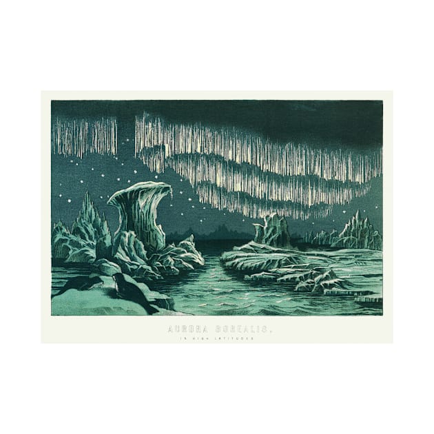 19th Century Aurora Borealis Northern Lights Print by moonandcat