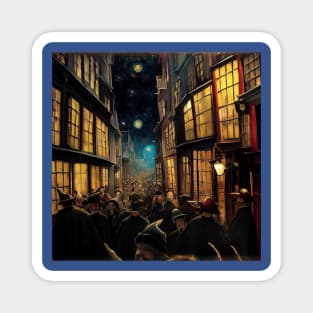 Starry Night in Diagon Alley Magnet