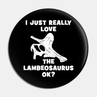 Lambeosaurus fossil skull Pin