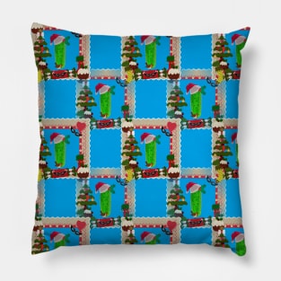 ugly christmas pickle Pillow