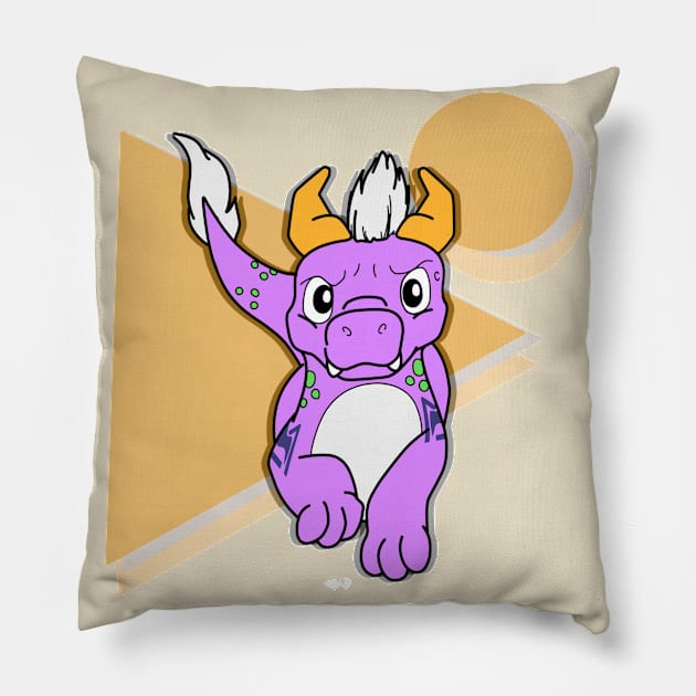 Costello the Dragon Pillow by RockyHay