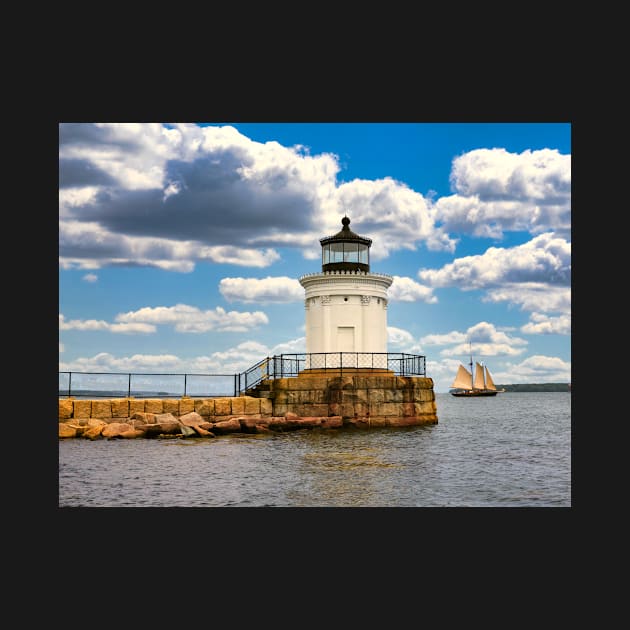 Breakwater Lighhouse and Sailboat by jforno