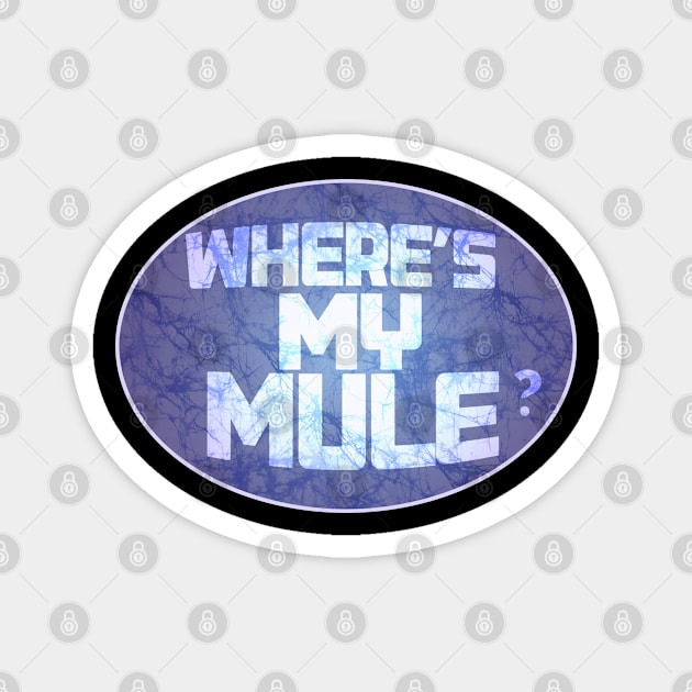 Where's my Mule? batik style gov't Mule peace purple Magnet by Aurora X