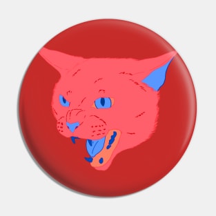 Vaporwave Cat - Cherry Pin