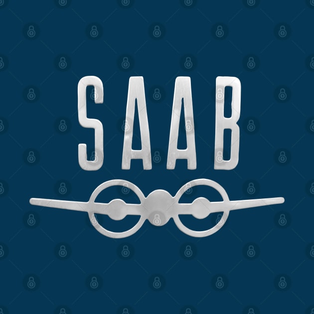 Saab 1960s classic car emblem by soitwouldseem