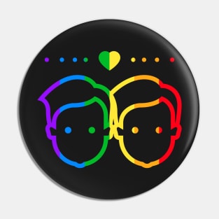 Gay Rainbow Color Men Pin