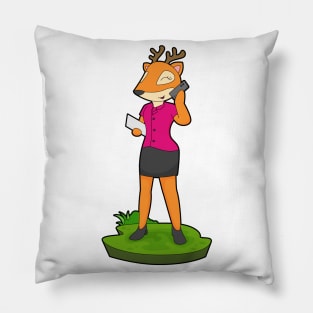 Deer Secretary Phone Pillow