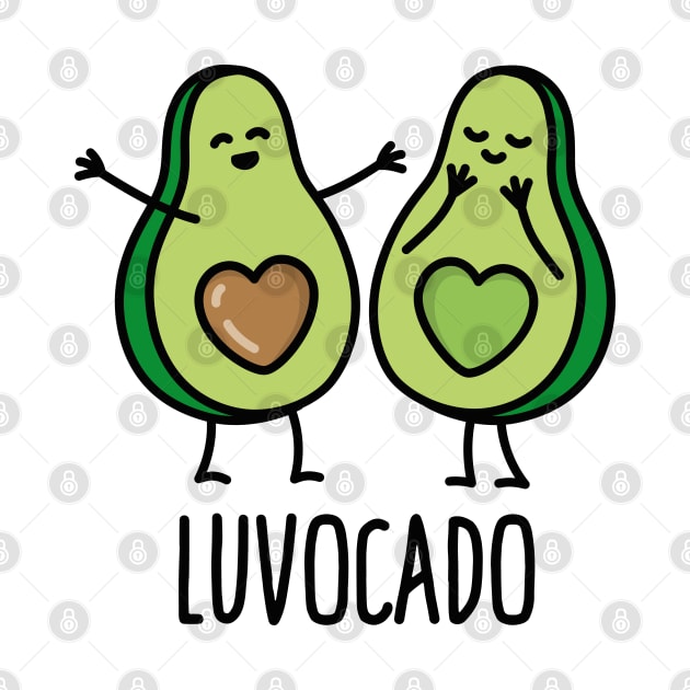 Luvocado love luv Kawaii cute avocado gift idea by LaundryFactory