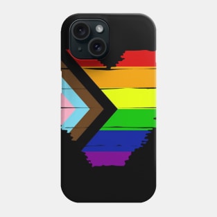 Progress Pride Rainbow Flag For Inclusivity Phone Case