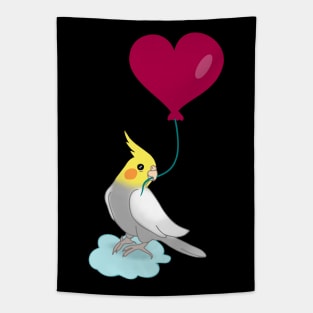 birb love valentine's Tapestry