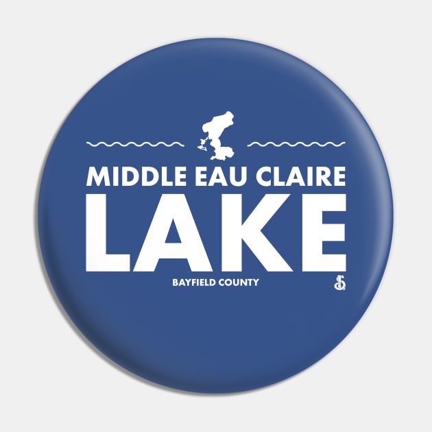 Bayfield County, Wisconsin - Middle Eau Claire Lake Pin by LakesideGear