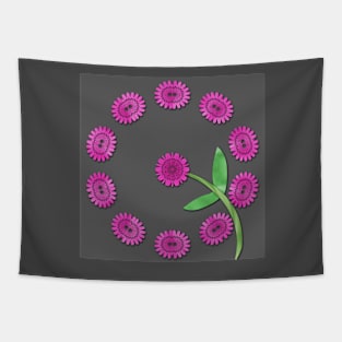 Pink floral pattern Tapestry