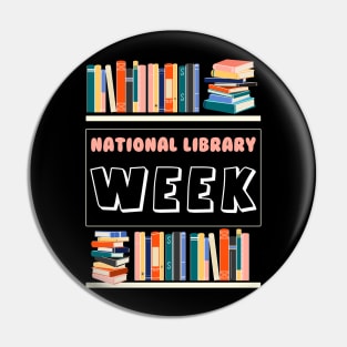 National Library Week Book Reading Library Day Librarian Pin