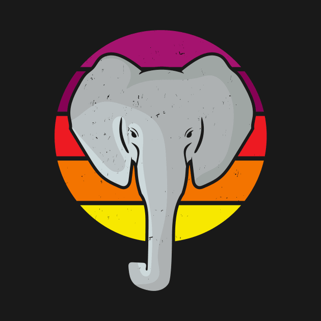 Elephant Vintage Retro Africa Animals by Foxxy Merch
