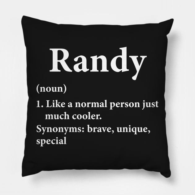 Randy Name Definition Funny Personalized Pillow by HawaiPlus