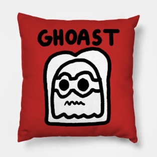 Frazzled Ghost Bread (Ghoast Boo-read) Pillow