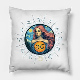 ZODIAC Cancer - Astrological CANCER - CANCER - ZODIAC sign - Van Gogh style - 3 Pillow