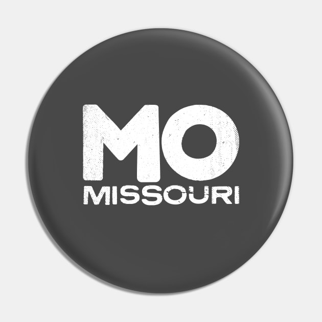 MO Missouri State Vintage Typography Pin by Commykaze