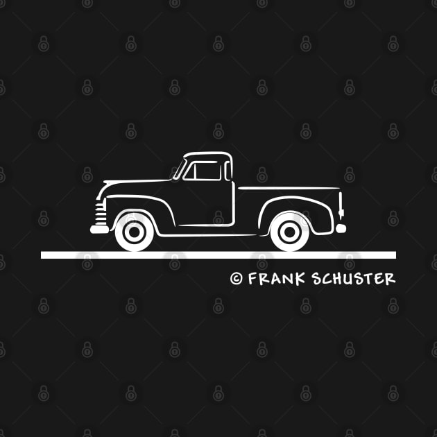 1951 Chevrolet Pickup Truck White by PauHanaDesign