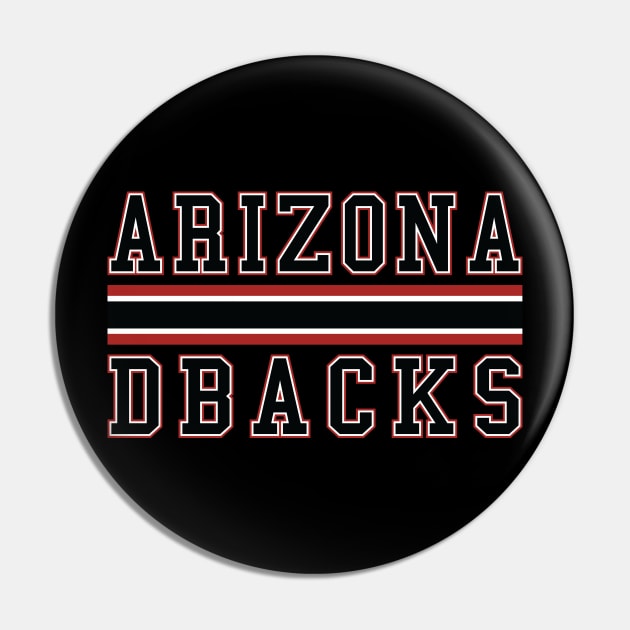 Arizona Dbacks Baseball Pin by Cemploex_Art