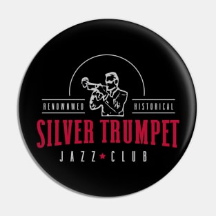 Silver Trumpet Vintage Jazz Club Pin