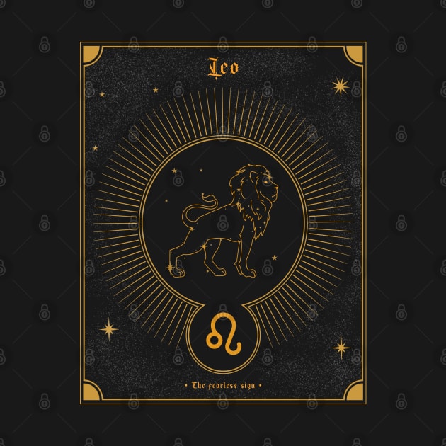 Leo Zodiac Horoscope Sign Astrology Tarot Cosmos by Sassee Designs