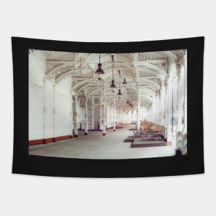 Wooden Market Colonnade Tapestry