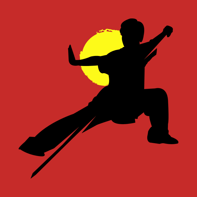 Wushu Kid Pose SIlhouette by AnotherOne