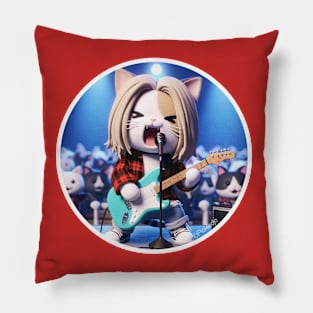 Grunge Cat Pillow