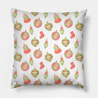 Traditional Christmas Styled Ornaments Pillow