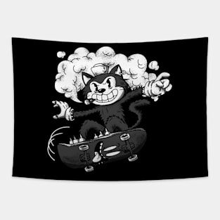 Skateboard Cartoon Tapestry