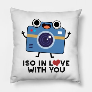 ISO In Love With You Cute Camera Pun Pillow