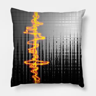 Sound Wave Grey Pillow