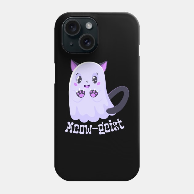 Meow-geist - Adorable Ghost Cat for Pet Lovers Phone Case by WeAreTheWorld