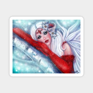 Christmas wisher angel by Renee Lavoie Magnet