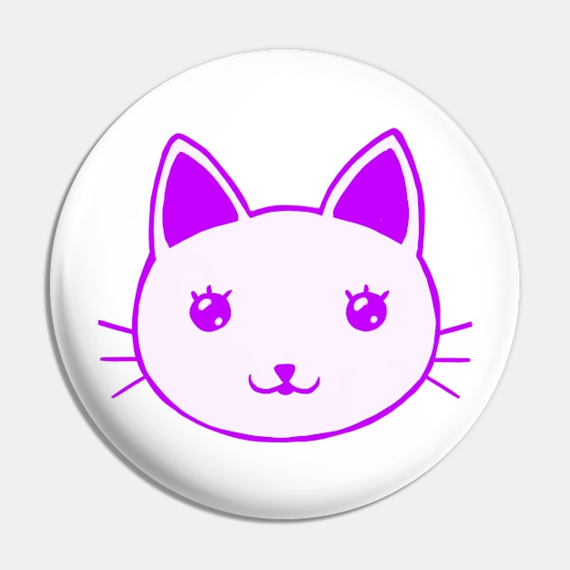 Kitty Deep Purple Pin by asteltainn