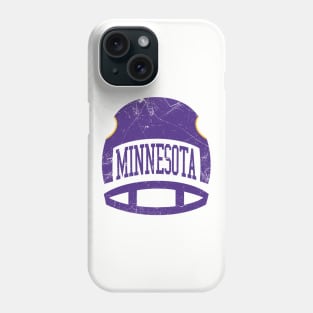 Minnesota Retro Helmet - White Phone Case