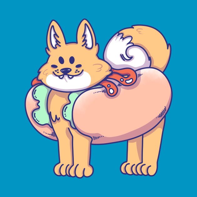 Shiba Inu Hot Dog by wobigon